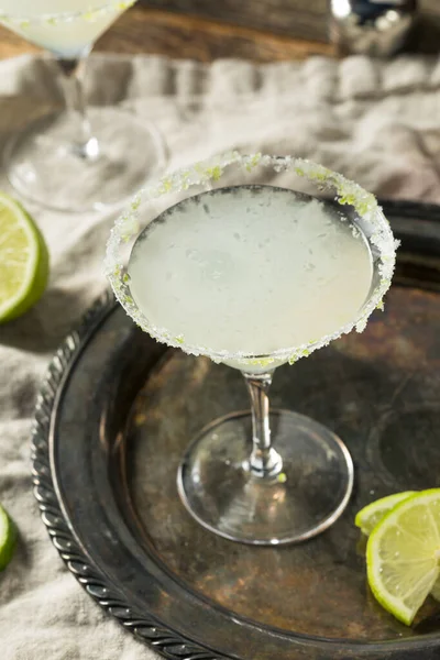 Boozy Lime Drop Martini Mit Zuckerrand — Stockfoto
