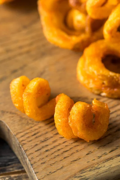 Hausgemachte Gewürzt Lockige Pommes Frites Mit Ketchup — Stockfoto