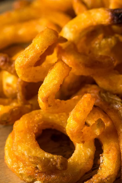 Homemade Seasoned Curly French Fries Ketchup — Stock Photo, Image