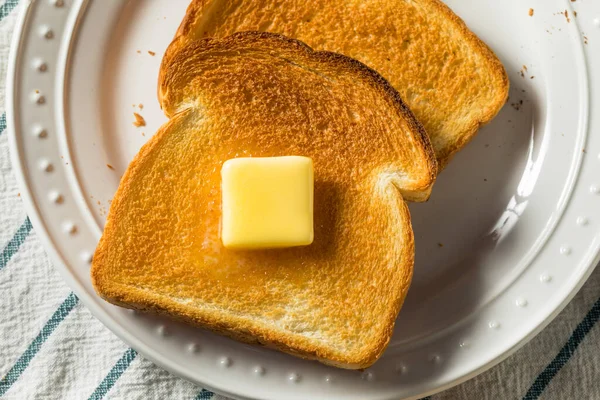 Tabakta Kahvaltı Çin Yapımı Sıcak Tereyağlı Tost — Stok fotoğraf