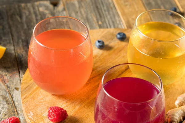 Boozy Alcoholic Hard Kombucha Cider Fruit — Stock Photo, Image