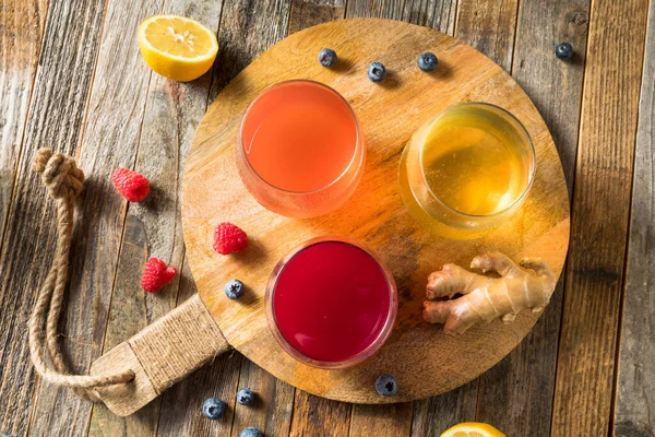 Cider Kombuchá Duro Alcoólico Com Frutas — Fotografia de Stock