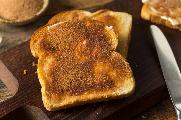 Toast Cannelle Maison Manger Pour Petit Déjeuner — Photo