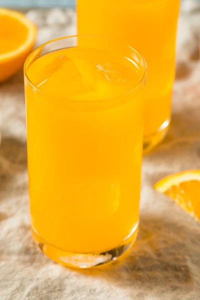 Sweet Refreshing Powdered Orange Drink in a Glass