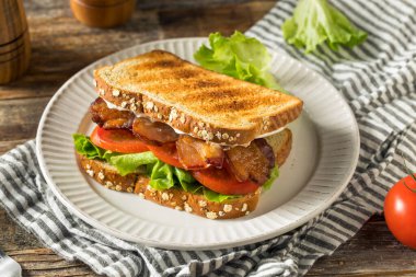 Homemade Bacon Lettuce Tomato BLT Sandwich Ready to Eat clipart