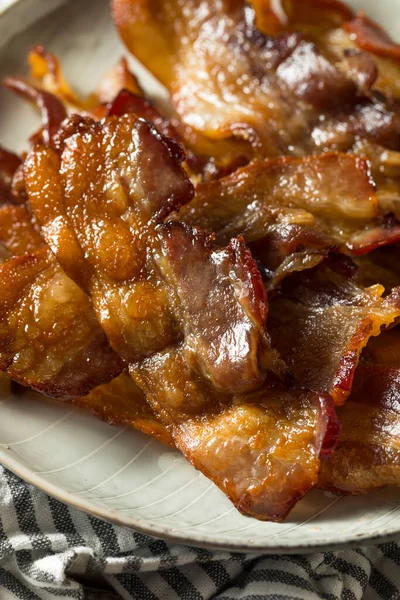 Bacon Cozido Não Curado Salgado Caseiro Pronto Para Comer — Fotografia de Stock