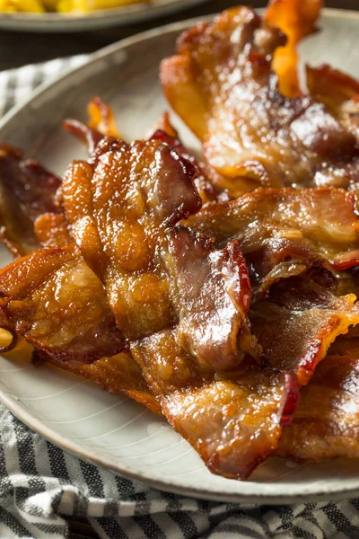 Hemlagad Salt Uncured Bakad Bacon Redo Att Äta — Stockfoto