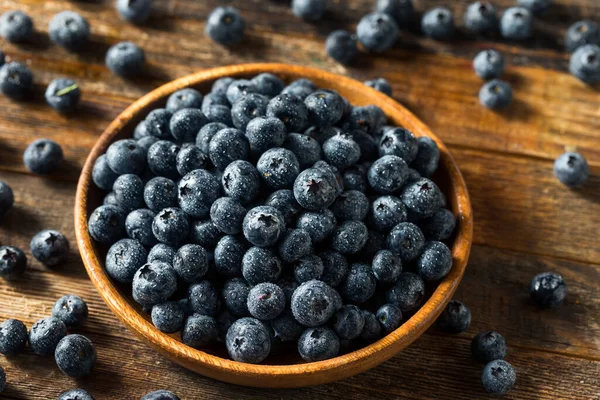 Raw Blue Organic Blueberries Bunch — Stock Photo, Image