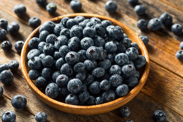 Raw Blue Organic Blueberries Bunch — Stock Photo, Image