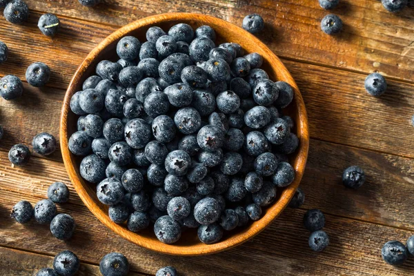 Raw Blue Organic Blueberries Bunch — Stock Photo, Image