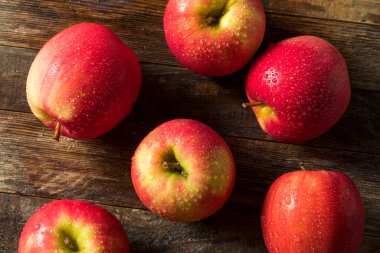 Çiğ Organik Kırmızı Fuji Elmaları