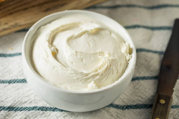 Homemade Creamy Cream Cheese Bowl — Stock Photo, Image