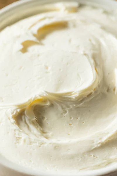 Homemade Creamy Cream Cheese Bowl — Stock Photo, Image