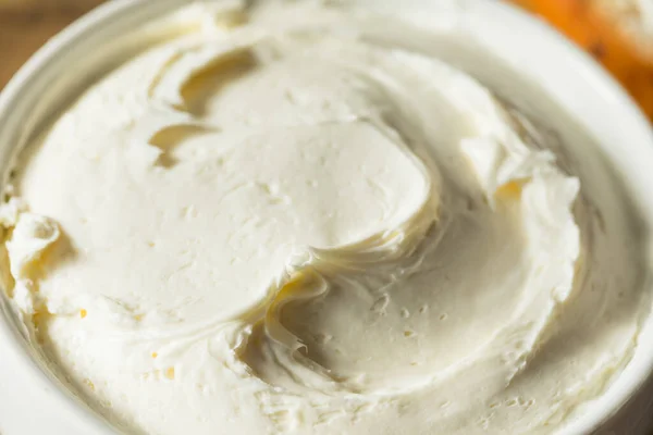 Homemade Creamy Cream Cheese Bowl — Stock Photo, Image