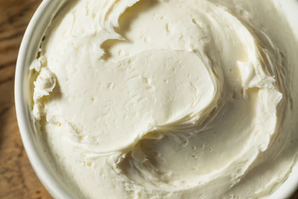 Homemade Creamy Cream Cheese Bowl — Stock Photo, Image