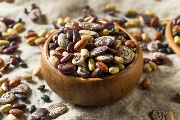 Surtido Frijoles Orgánicos Secos Crudos Listos Para Cocinar —  Fotos de Stock