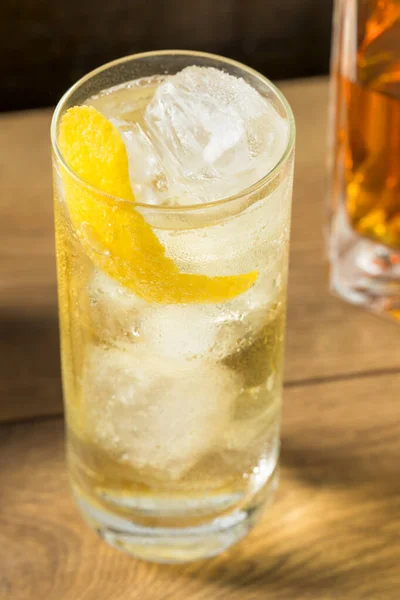 Whisky Alcoolisé Soda Highball Citron — Photo