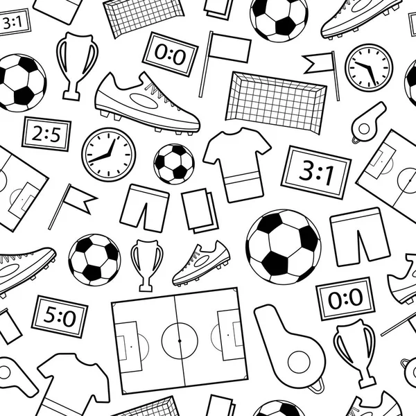 フットボールの記号のシームレス パターン — ストックベクタ