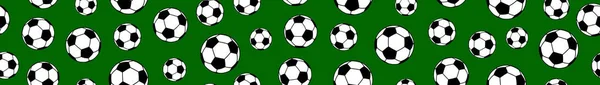 Nahtlose Fahne aus Fußballbällen — Stockvektor