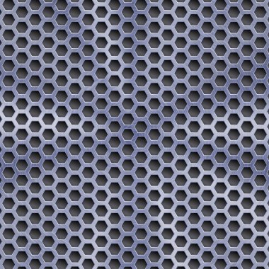 Altıgen delikli soyut metal arkaplan