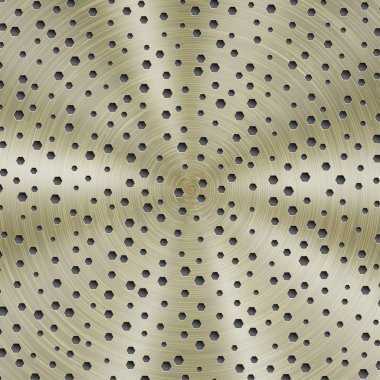 Altıgen delikli soyut metal arkaplan