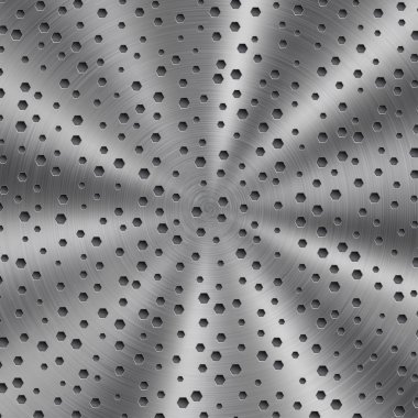 Altıgen delikli soyut metal arkaplan