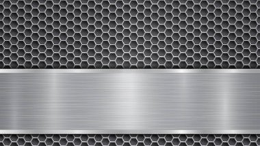 Delikli metal zemin ve cilalı bir plaka