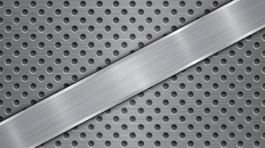 Delikli metal zemin ve cilalı bir plaka