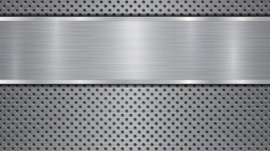 Delikli metal zemin ve cilalı bir plaka