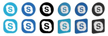 Skype logo simgeleri kümesi