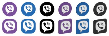 Viber logo simgeleri kümesi