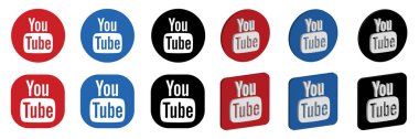 Youtube logo simgeleri seti