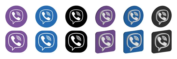 Reihe von viber-Logo-Symbolen — Stockvektor