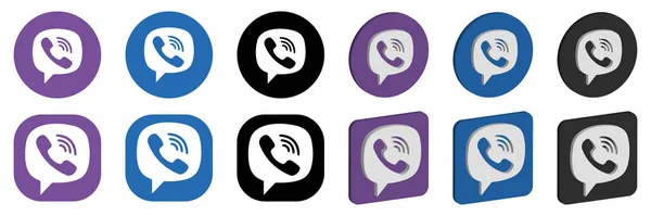Reihe von viber-Logo-Symbolen — Stockvektor