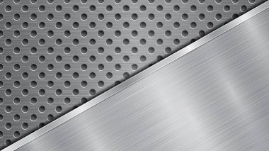 Delikli ve cilalı plakalı metal arkaplan