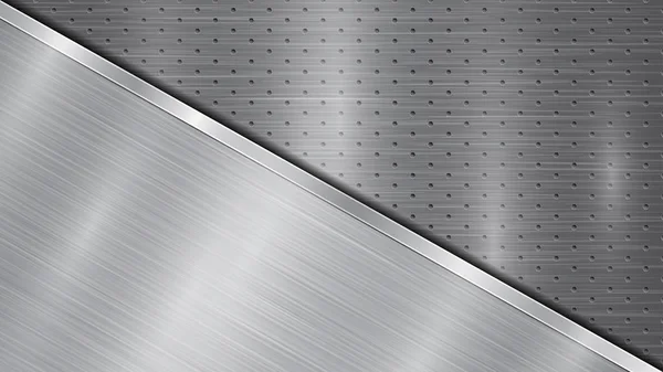 Delikli ve cilalı plakalı metal arkaplan