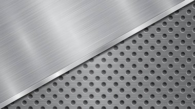 Delikli ve cilalı plakalı metal arkaplan