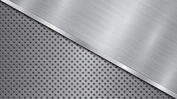 Delikli ve cilalı plakalı metal arkaplan