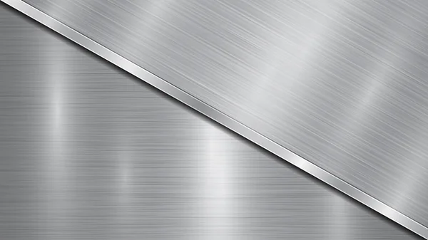 Metallhintergrund mit polierter Platte — Stockvektor