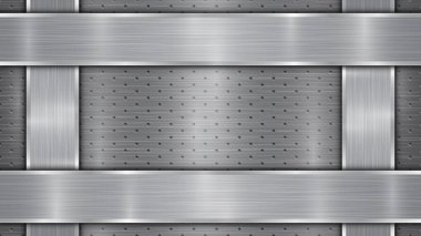 Delikli metal zemin ve dört cilalı tabak