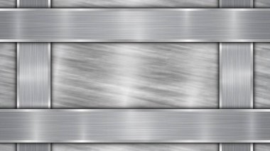 Dört cilalı plakalı metal arkaplan