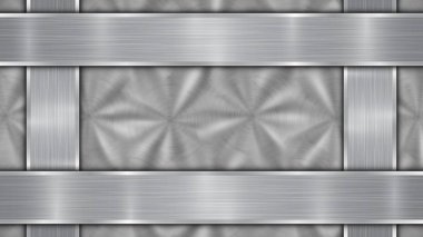 Dört cilalı plakalı metal arkaplan