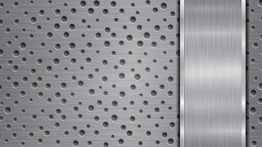 Delikli ve cilalı plakalı metal arkaplan