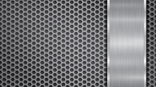 Delikli ve cilalı plakalı metal arkaplan