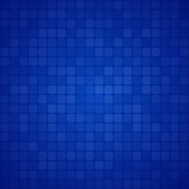 Mavi renkte küçük kare veya piksellerin soyut arkaplanı