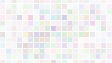 Beyaz arkaplandaki küçük çok renkli karelerin ya da piksellerin soyut çizimi