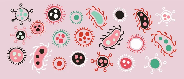 Batteri virus illustrazione medica, scandinavo — Vettoriale Stock