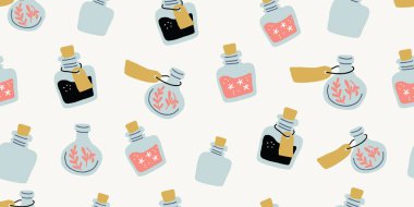 Kusursuz desen - renkli sihirli iksir şişeleri 