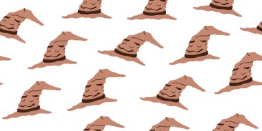 Beyaz şapkalı kusursuz desen.