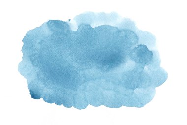 Mavi suluboya arka plan. Sanat el boyası.